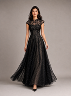 Zephrina Briseis sequin lace midi dress