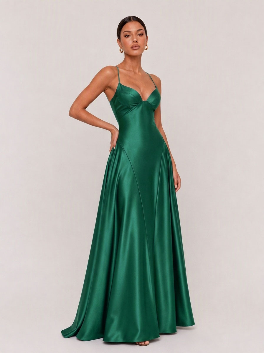 Mirabel Satin Slip Maxi Dress