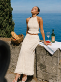 Zephrina Oriana pleated knit set in apricot