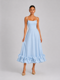 Fleur blassgelbes Midikleid
