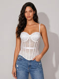 Zephrina Isadora sheer lace bra in white