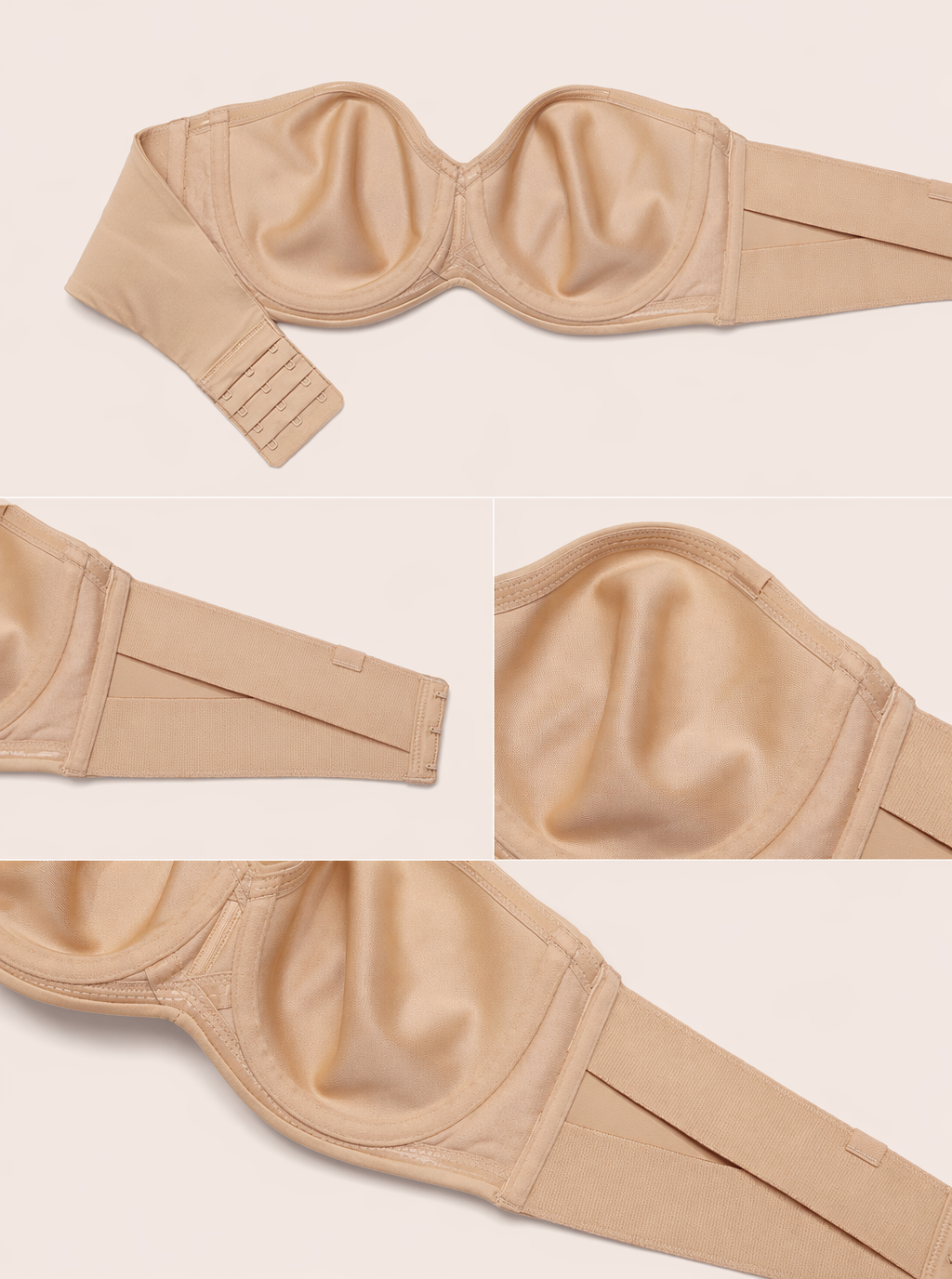 Zephrina smooth strapless bra in nude