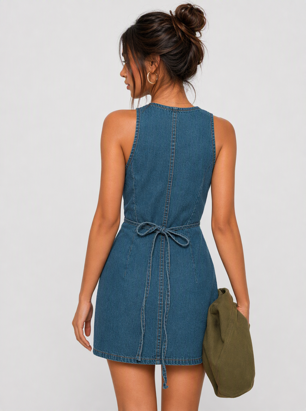 Mini-robe en jean foncé Winnie