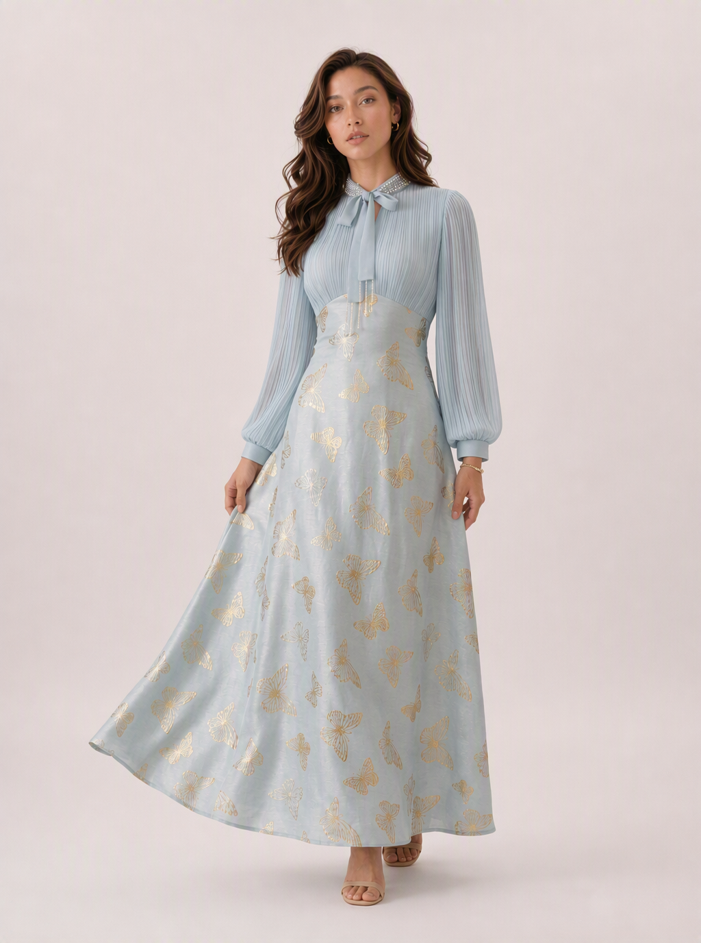 Zephrina Evarielle floral chiffon maxi dress