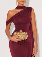 Zephrina structured evening bag in gold