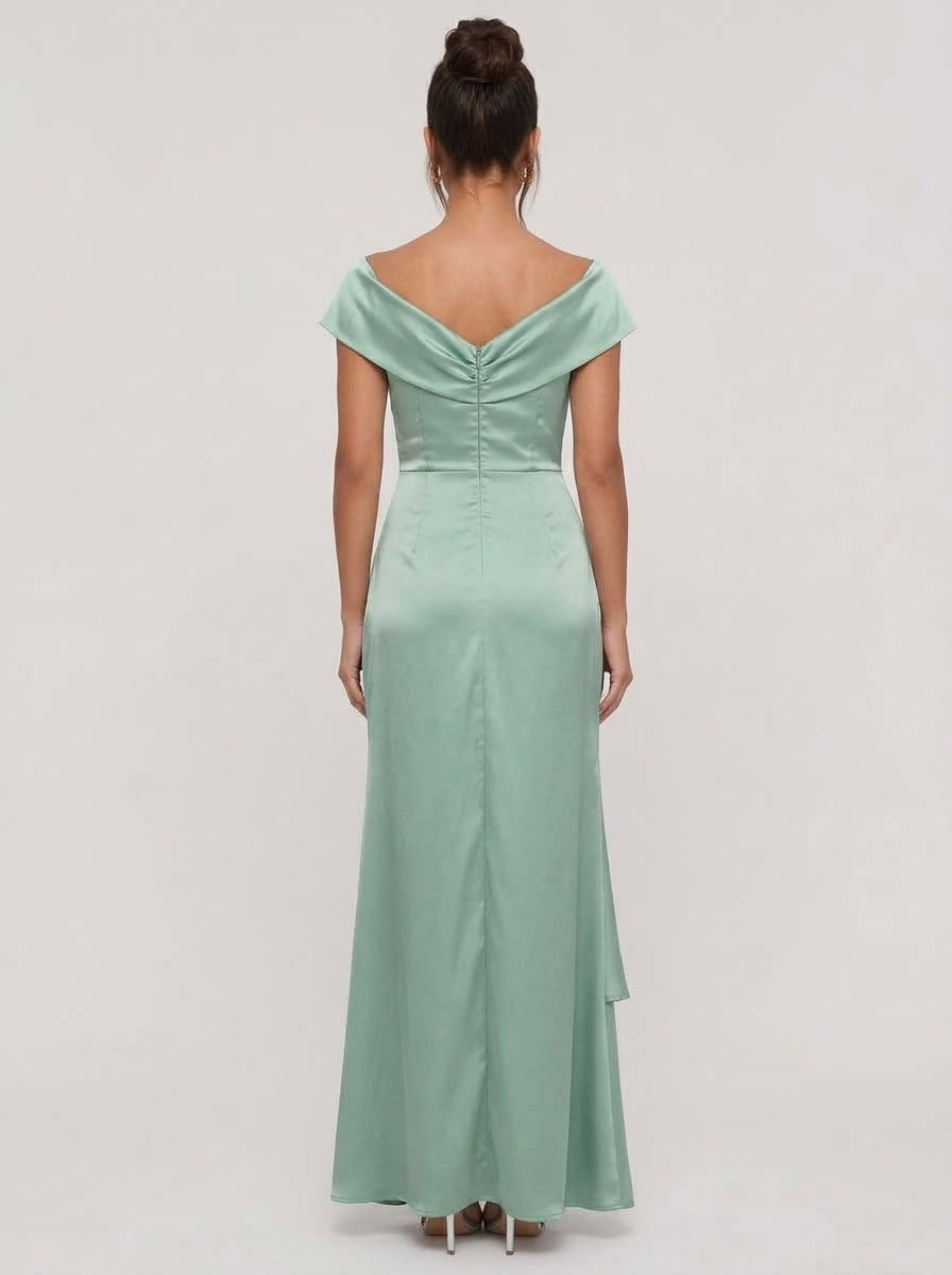 Zephrina Honora ruched satin maxi dress