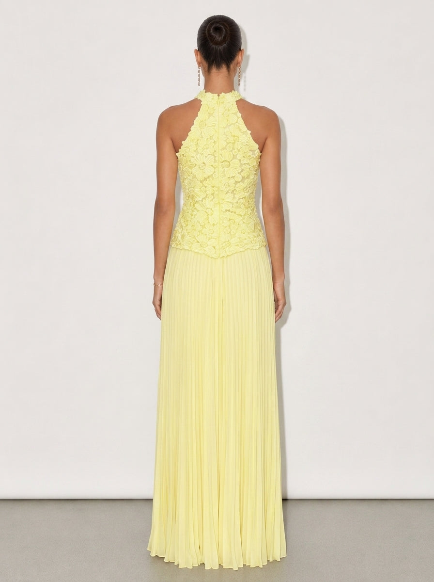 Zephrina Elara floral applique maxi dress