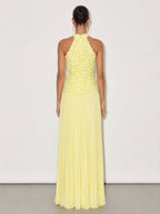 Zephrina Elara floral applique maxi dress