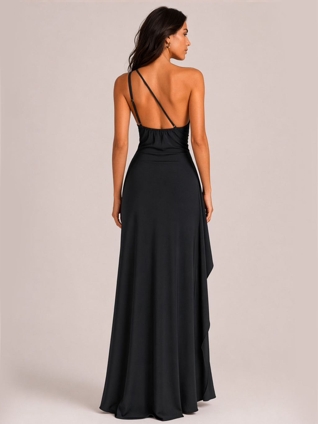 Zephrina One Shoulder Ruched Maxi Dress
