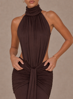 Zephrina Talienne draped knit maxi dress