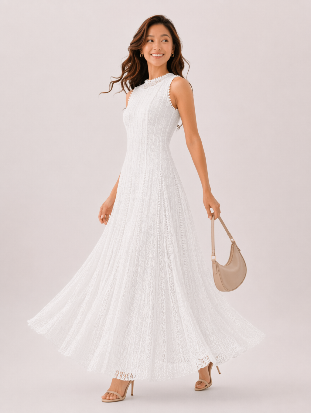 Timeless White Lace Maxi Dress