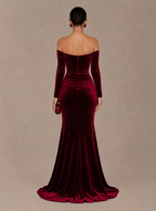 Winifred Off-Shoulder Velvet Maxi Dress