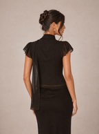 Zephrina Ravielle cutout skirt set