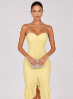 Zephrina Heloise strapless mesh maxi dress