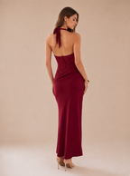 Zephrina Evadne lace satin midi dress