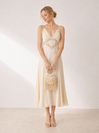 Zephrina Clara Midi-Kleid in Creme