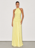 Zephrina Elara floral applique maxi dress