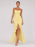 Zephrina Heloise strapless mesh maxi dress