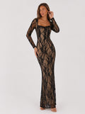 Zephrina Paloma lace mesh maxi dress