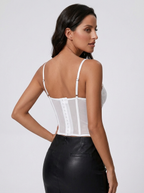 Zephrina lace corset bra in white