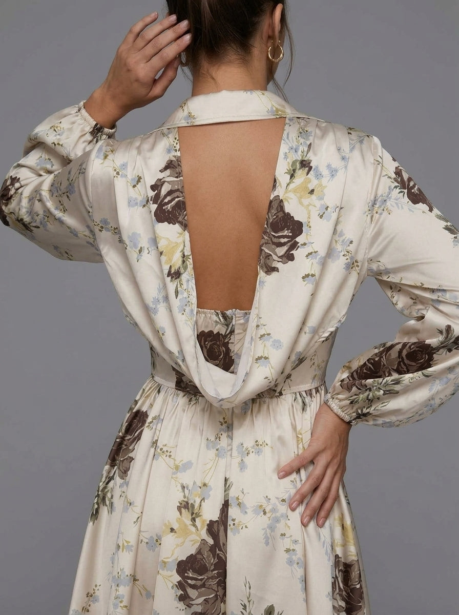 Zephrina Briselle floral satin mini dress
