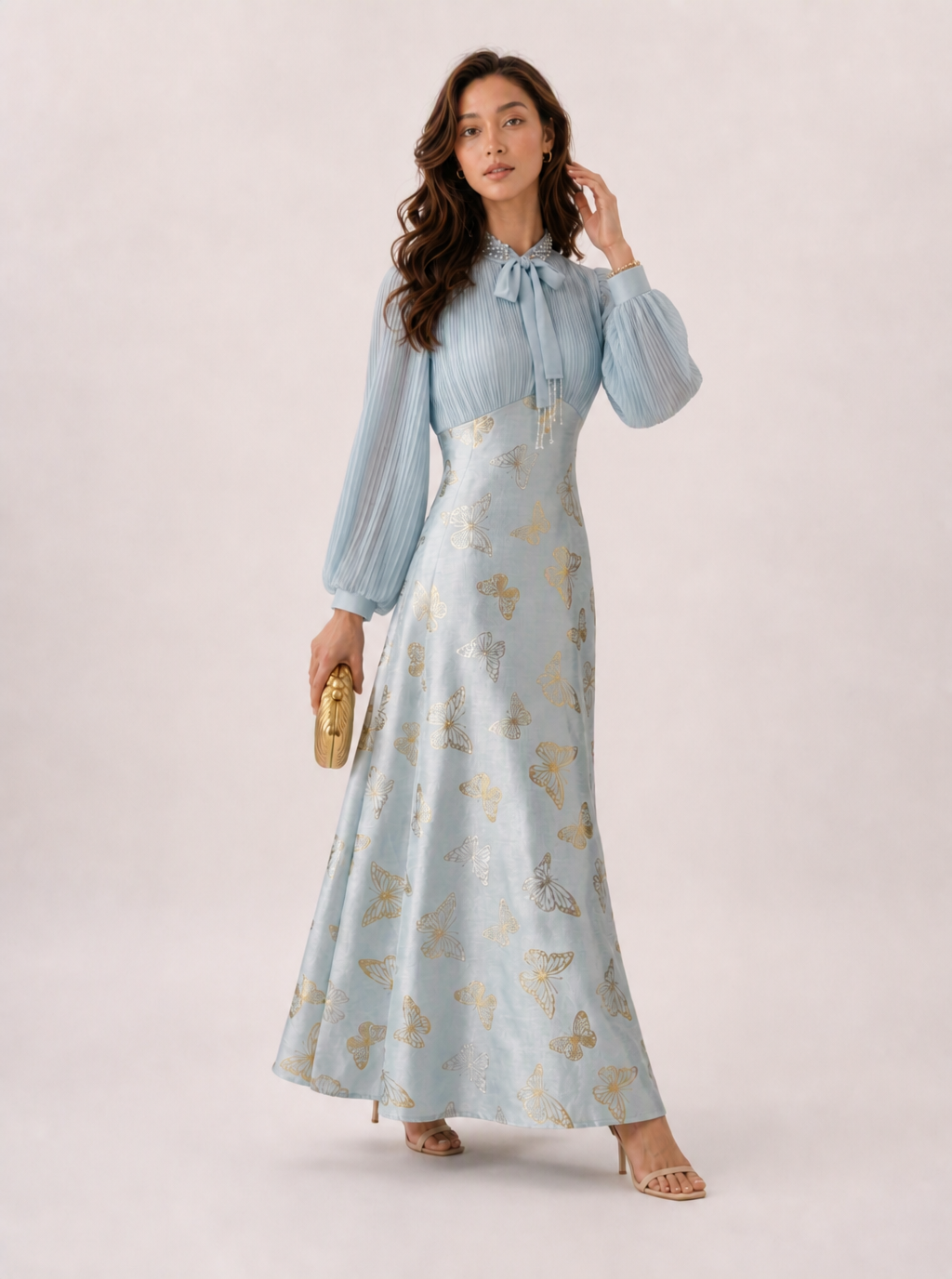 Zephrina Evarielle floral chiffon maxi dress
