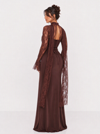 Zephrina Isadora lace drape maxi dress