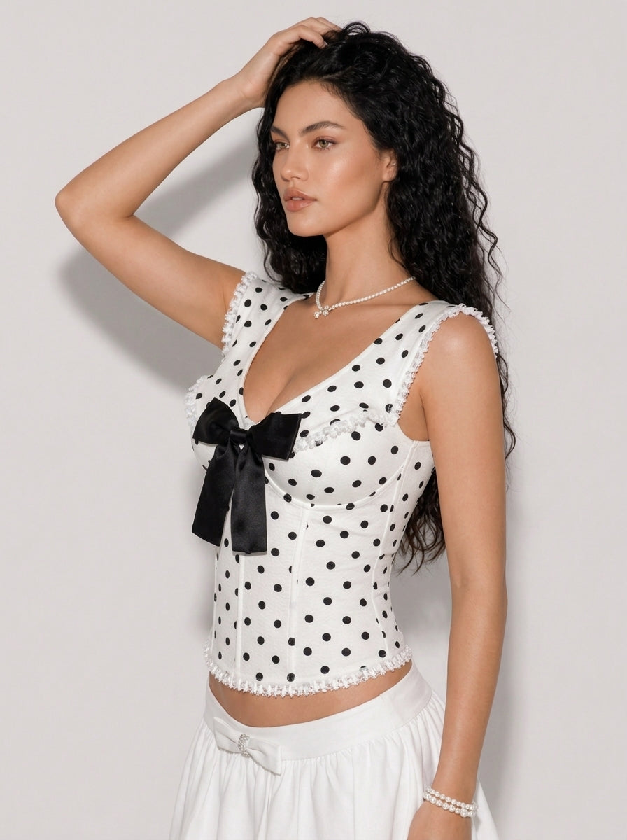 Zephrina Maura polka dot bra in apricot