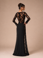 Zephrina lace-panel satin-look maxi dress in white