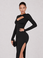 Sorevia Ruched Knit Midi Dress