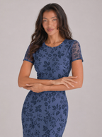 Lauren Floral Mesh Midi Dress
