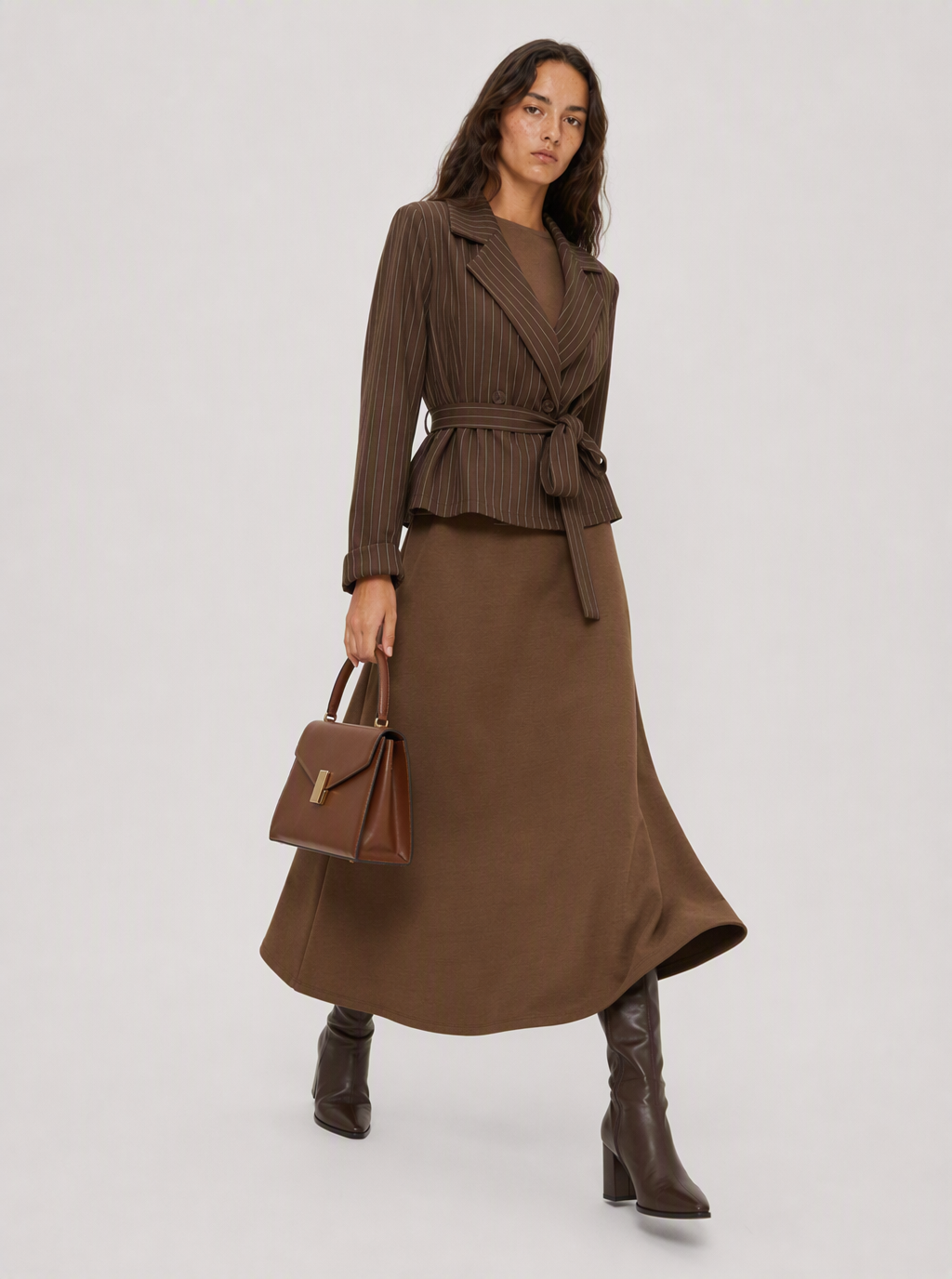 Zephrina Cambria belted stripe set