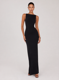 Zephrina Ulrika minimal knit maxi dress in black