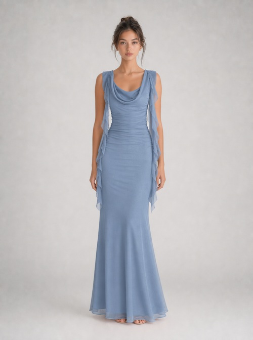 Valeria Ruffle Strap Maxi Dress