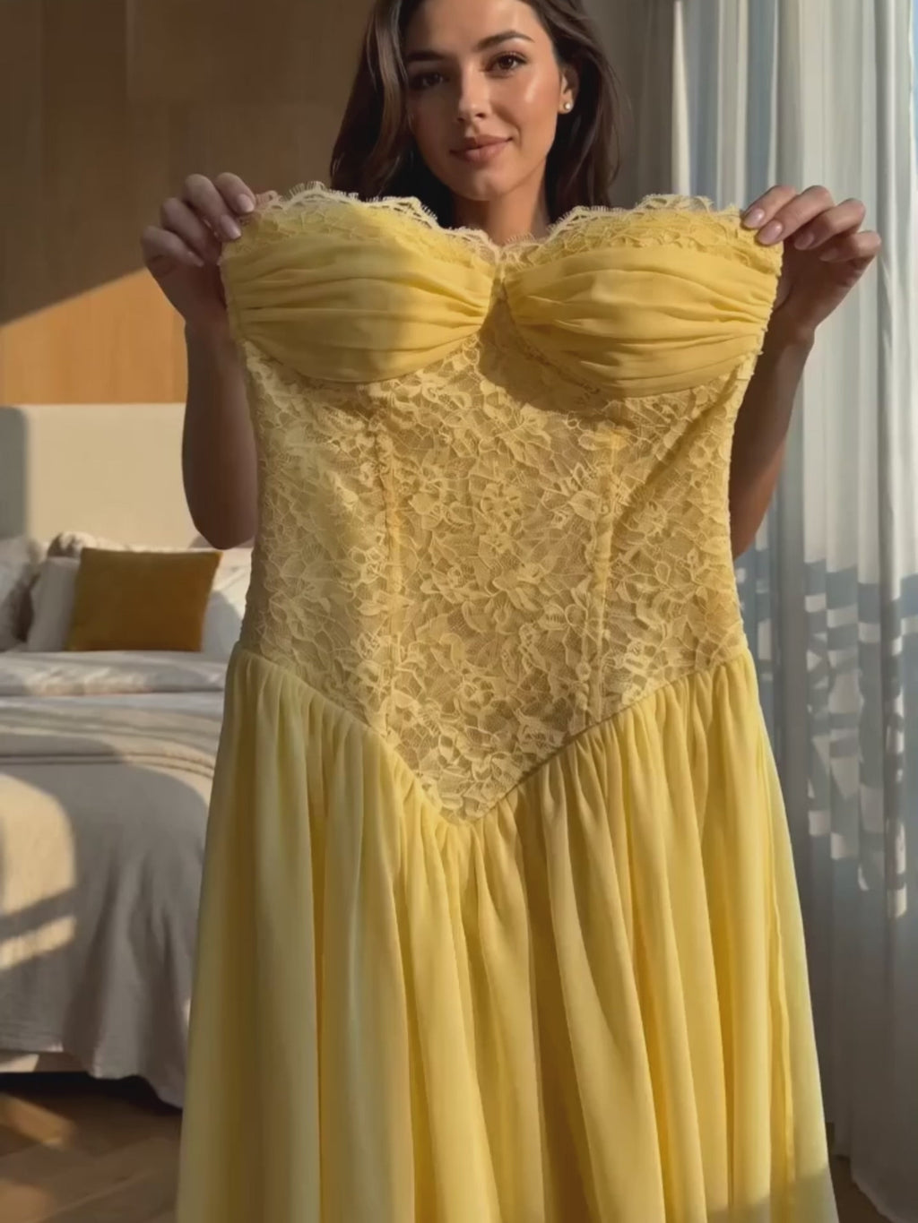 Mallory Chiffon Lace Maxi Dress