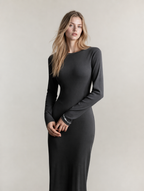 Rachel Langarm-Midikleid