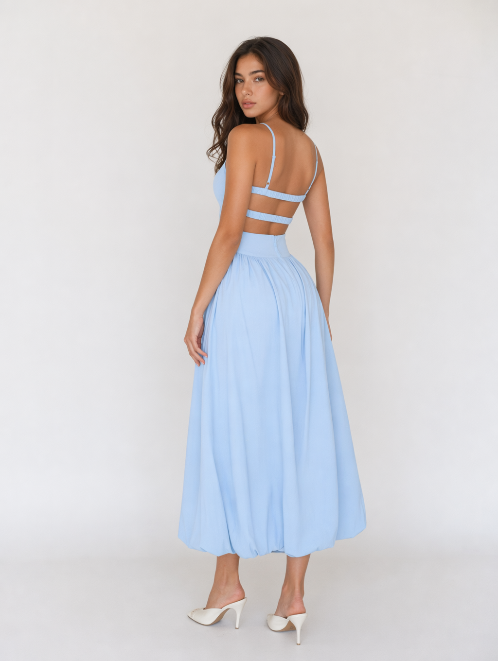 Mackenzie Fließendes Midikleid