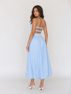 Mackenzie Fließendes Midikleid