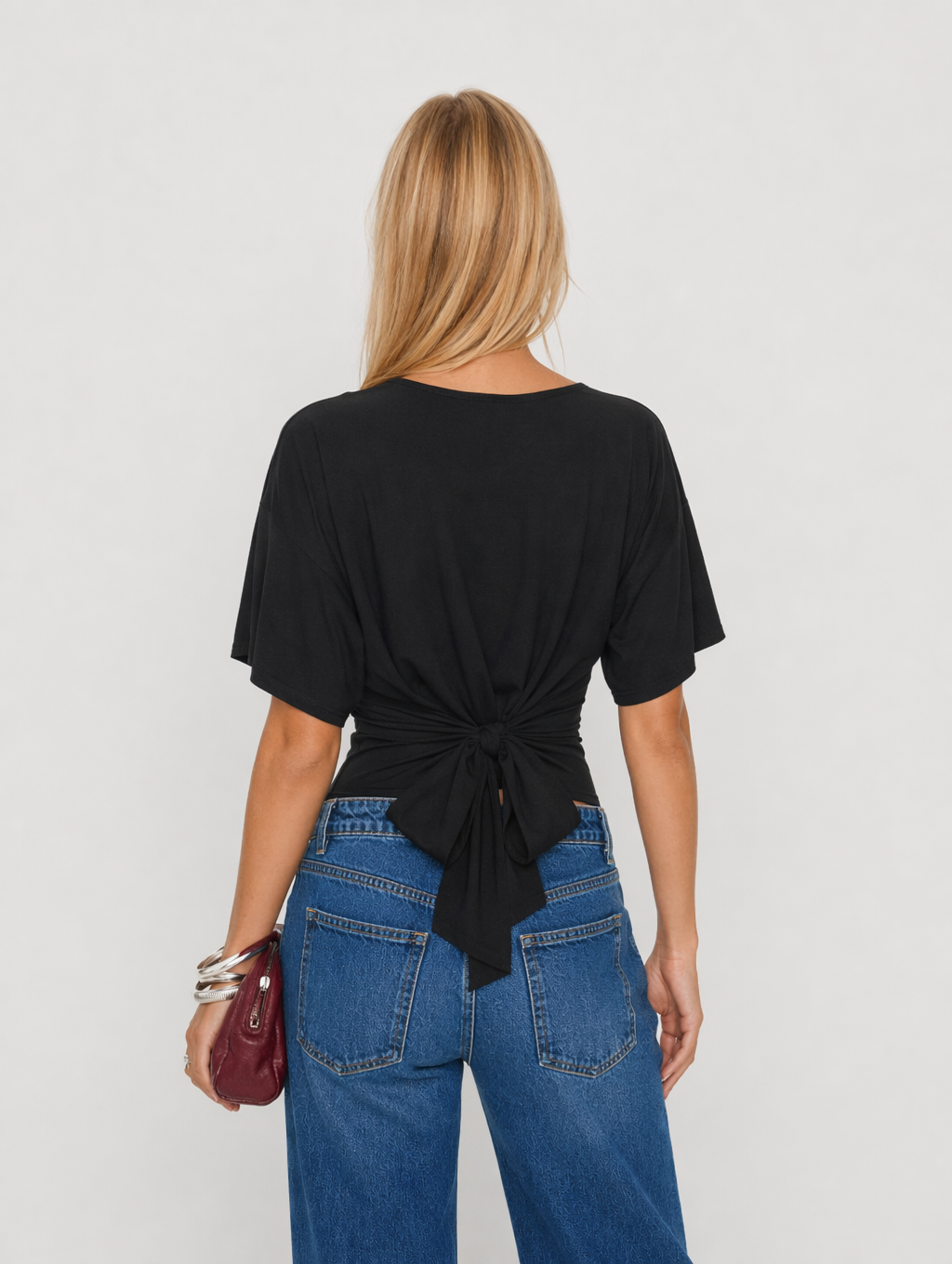 Short Sleeve Loose Fit Knit Top