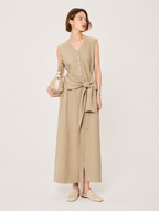 Tatum Midi-Kleid mit Bindegürtel