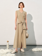 Tatum Midi-Kleid mit Bindegürtel