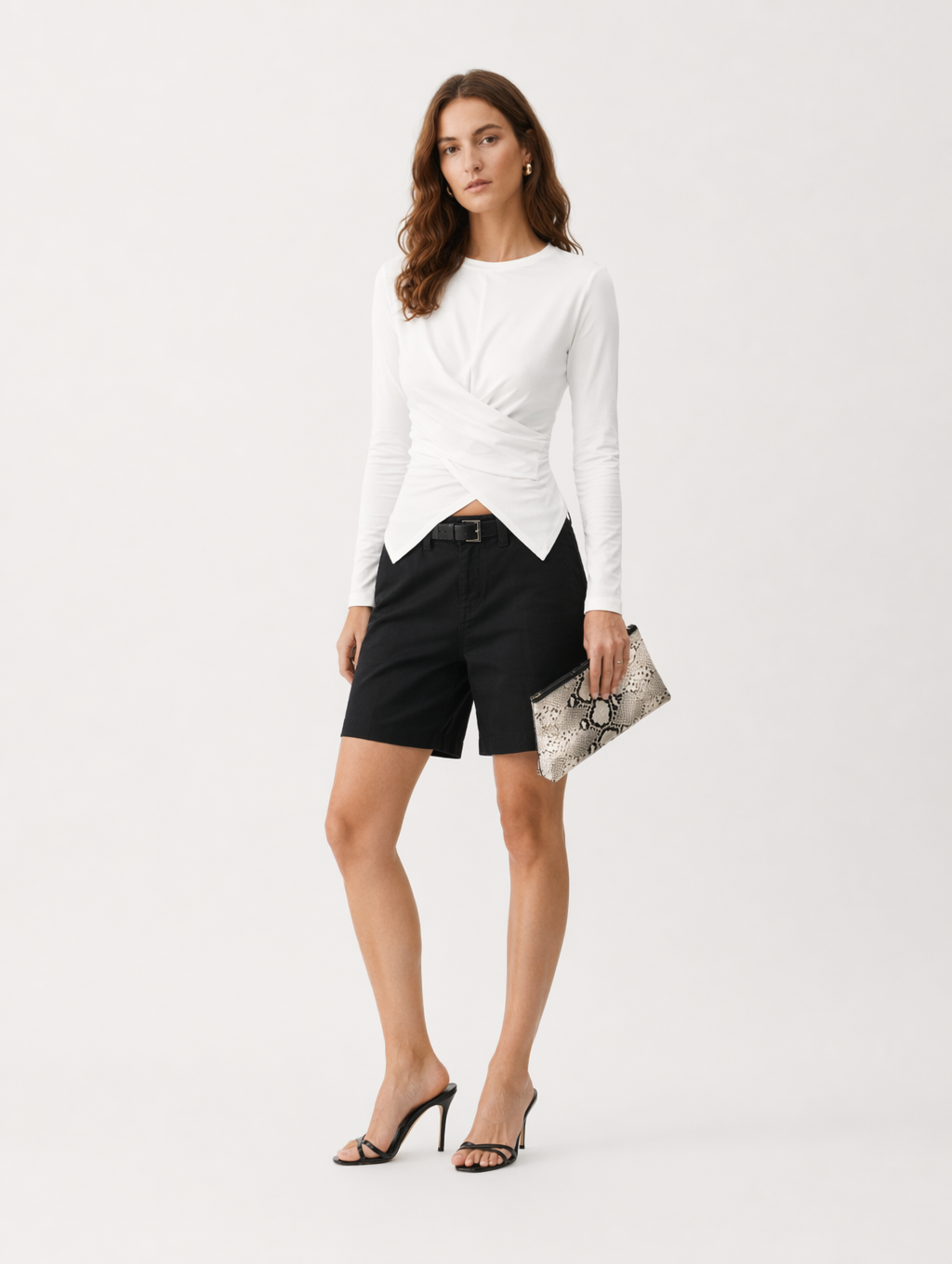 Twist-Front Long Sleeve Top