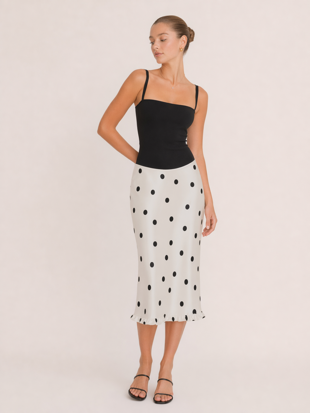 Vintage Polka Dot Slip Dress